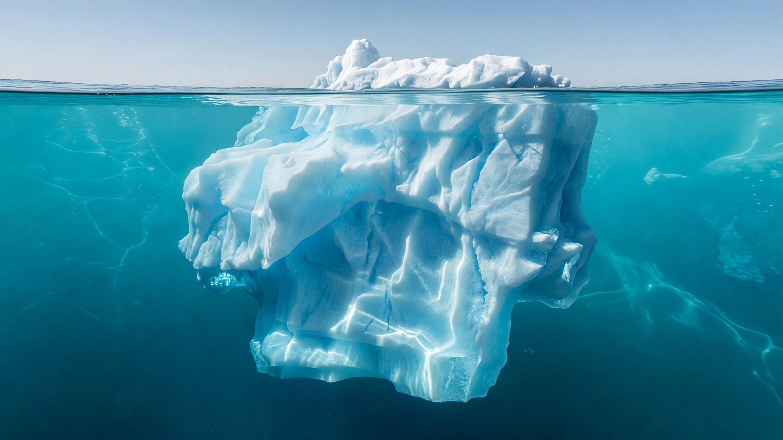 水面の上に見えているのは、ほんの一角にすぎない