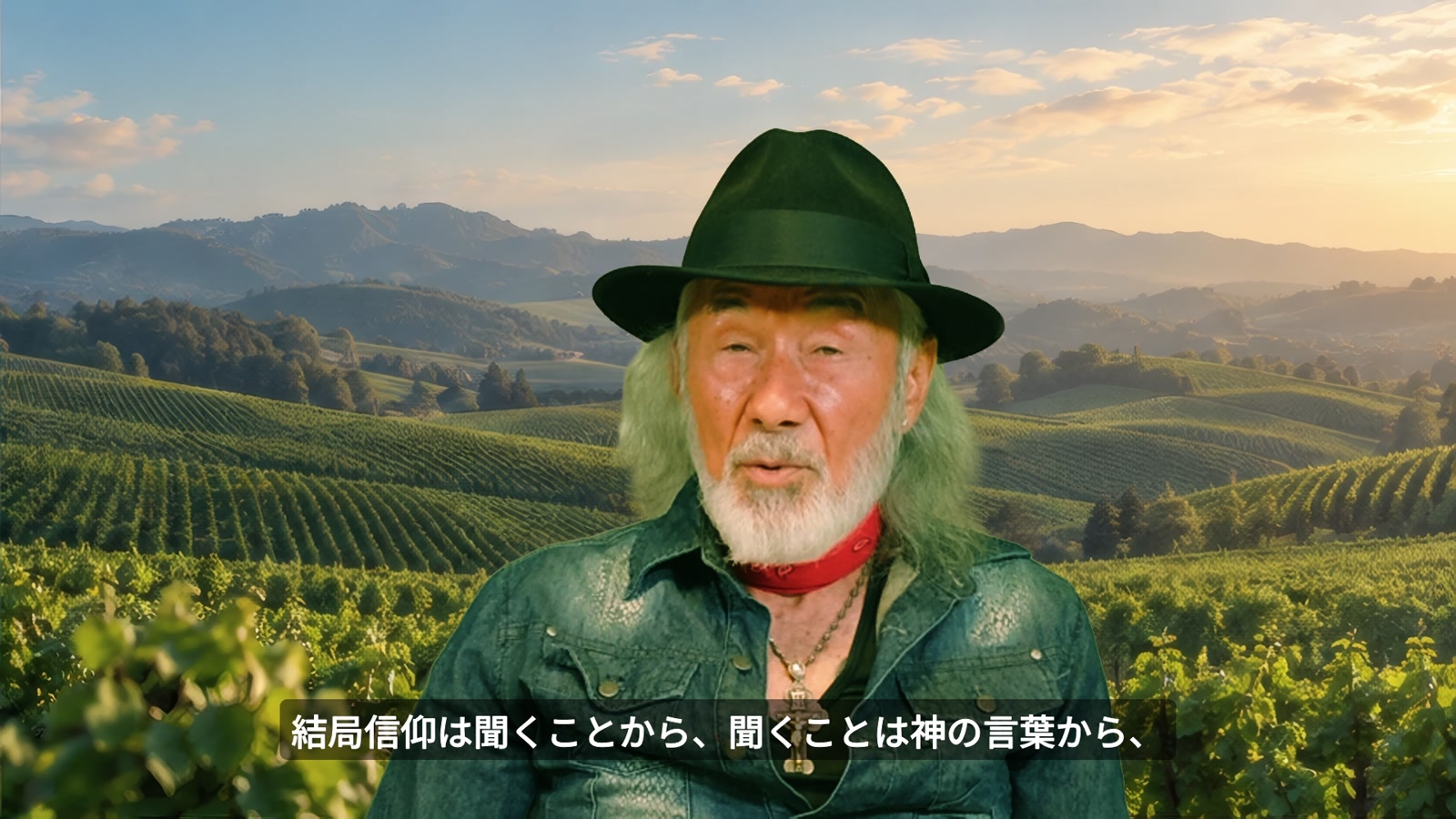 メッセージを語るアーサー・ホーランド